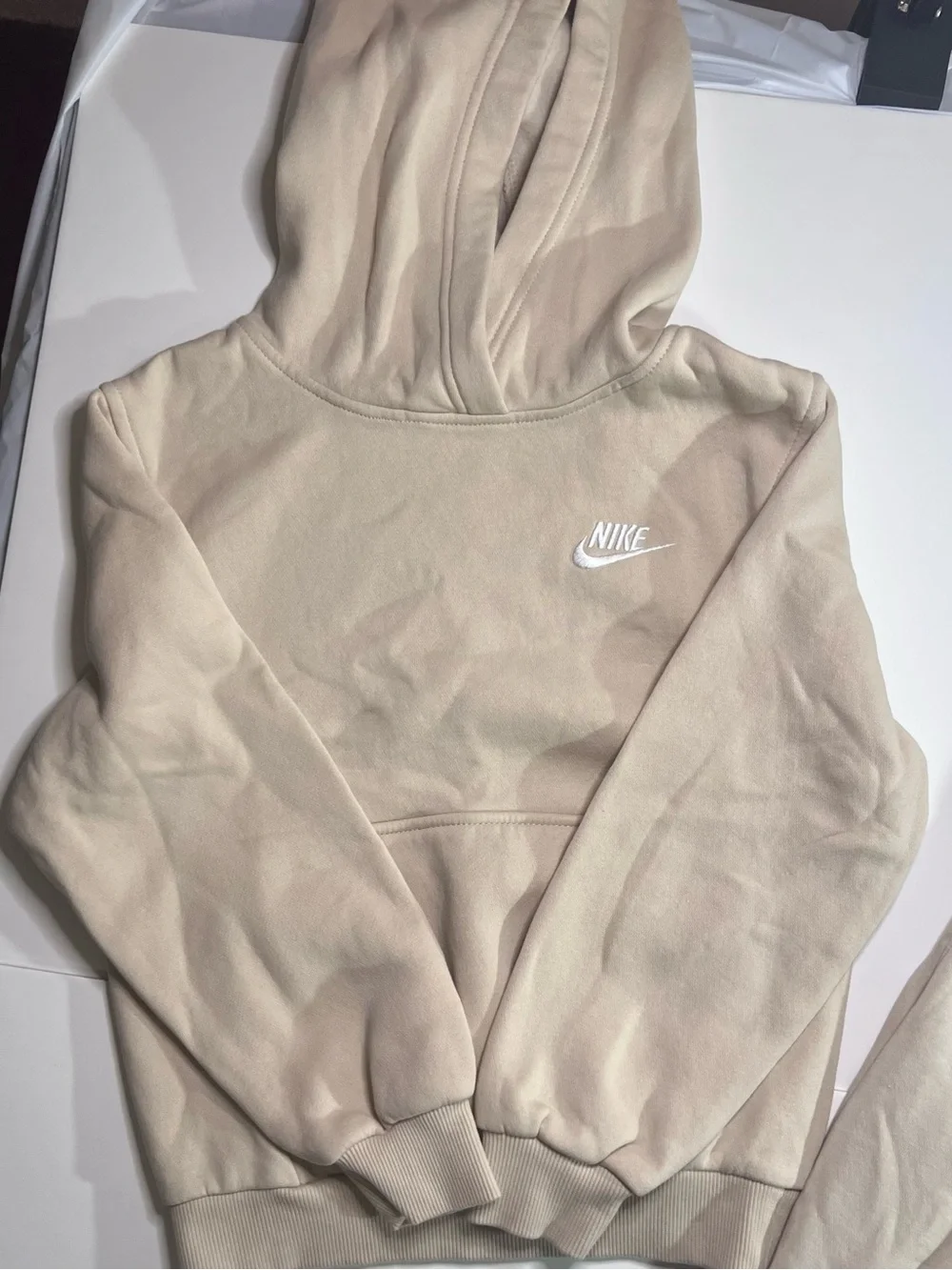 Nike Kids Beige Hoodie & Joggers Set - Cream/Tan